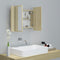 vidaXL LED Bathroom Mirror Cabinet Sonoma Oak 60x12x45 cm Acrylic