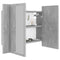 vidaXL LED Bathroom Mirror Cabinet Concrete Grey 60x12x45 cm Acrylic