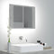 vidaXL LED Bathroom Mirror Cabinet Concrete Grey 60x12x45 cm Acrylic