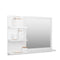 vidaXL Bathroom Mirror High Gloss White 60x10.5x45 cm Engineered Wood