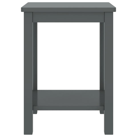 vidaXL Bedside Cabinet Dark Grey 35x30x47 cm Solid Pinewood