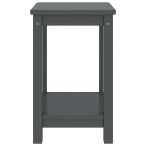 vidaXL Bedside Cabinet Dark Grey 35x30x47 cm Solid Pinewood