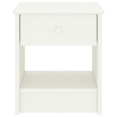 vidaXL Bedside Cabinet White 35x30x40 cm Solid Pinewood