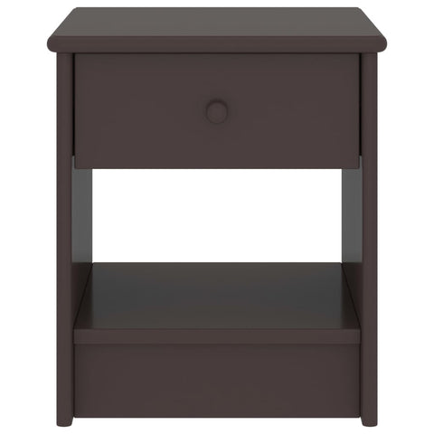 vidaXL Bedside Cabinet Dark Brown 35x30x40 cm Solid Pinewood