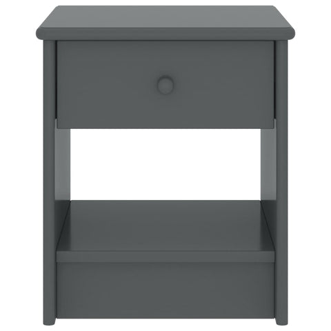 vidaXL Bedside Cabinet Dark Grey 35x30x40 cm Solid Pinewood