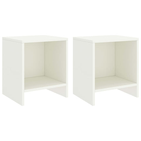 vidaXL Bedside Cabinets 2 pcs White 35x30x40 cm Solid Pinewood