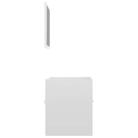 vidaXL 2 Piece Bathroom Furniture Set High Gloss White Engineered Wood