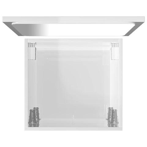 vidaXL 2 Piece Bathroom Furniture Set High Gloss White Engineered Wood