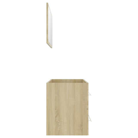 vidaXL 2 Piece Bathroom Furniture Set Sonoma Oak Engineered Wood