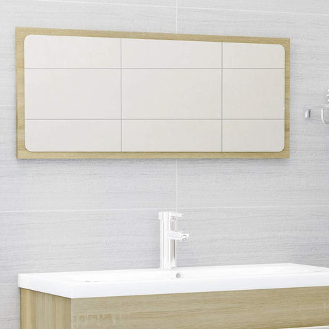 vidaXL 2 Piece Bathroom Furniture Set Sonoma Oak Engineered Wood