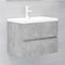 vidaXL 2 Piece Bathroom Furniture Set Concrete Grey Engineered Wood