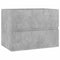 vidaXL 2 Piece Bathroom Furniture Set Concrete Grey Engineered Wood