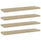 vidaXL Bookshelf Boards 4 pcs Sonoma Oak 40x10x1.5 cm Engineered Wood