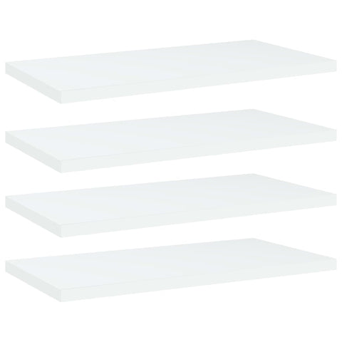 vidaXL Bookshelf Boards 4 pcs White 40x20x1.5 cm Engineered Wood