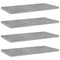 vidaXL Bookshelf Boards 4 pcs Concrete Grey 40x20x1.5 cm Engineered Wood