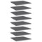 vidaXL Bookshelf Boards 8 pcs High Gloss Grey 40x40x1.5 cm Engineered Wood