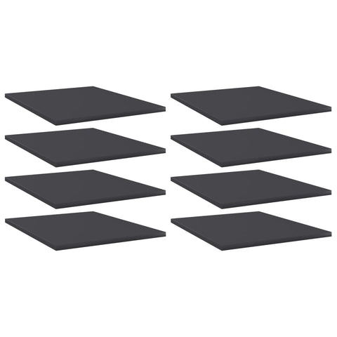 vidaXL Bookshelf Boards 8 pcs Grey 40x50x1.5 cm Engineered Wood