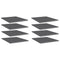 vidaXL Bookshelf Boards 8 pcs High Gloss Grey 40x50x1.5 cm Engineered Wood