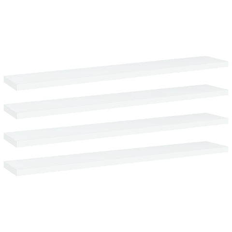 vidaXL Bookshelf Boards 4 pcs White 60x10x1.5 cm Engineered Wood