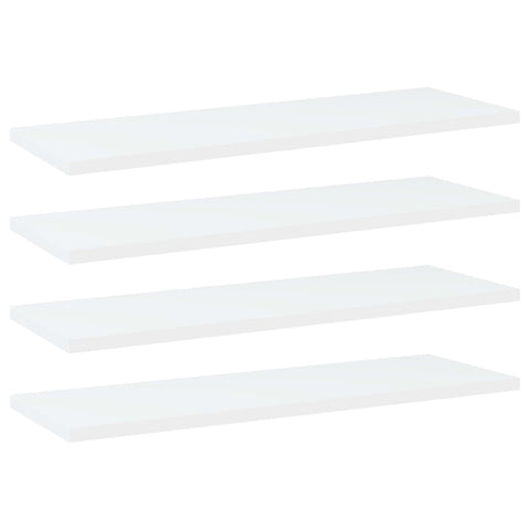 vidaXL Bookshelf Boards 4 pcs White 60x20x1.5 cm Engineered Wood