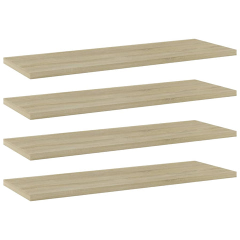 vidaXL Bookshelf Boards 4 pcs Sonoma Oak 60x20x1.5 cm Engineered Wood