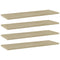 vidaXL Bookshelf Boards 4 pcs Sonoma Oak 60x20x1.5 cm Engineered Wood