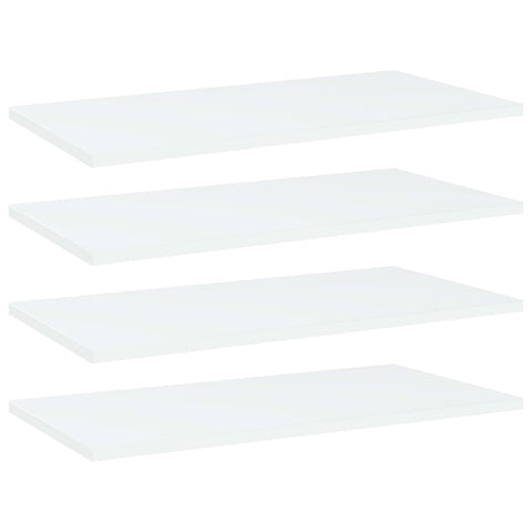 vidaXL Bookshelf Boards 4 pcs White 60x30x1.5 cm Engineered Wood