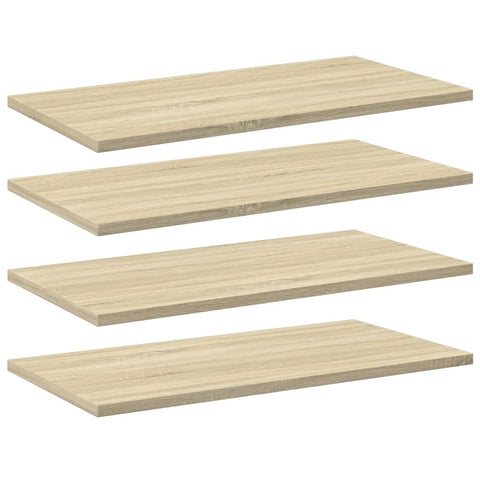 vidaXL Bookshelf Boards 4 pcs Sonoma Oak 60x30x1.5 cm Engineered Wood