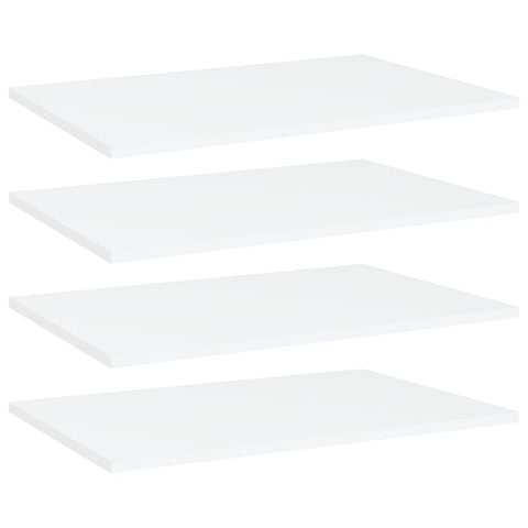 vidaXL Bookshelf Boards 4 pcs White 60x40x1.5 cm Engineered Wood