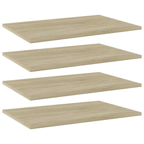 vidaXL Bookshelf Boards 4 pcs Sonoma Oak 60x40x1.5 cm Engineered Wood