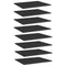vidaXL Bookshelf Boards 8 pcs High Gloss Black 60x50x1.5 cm Engineered Wood