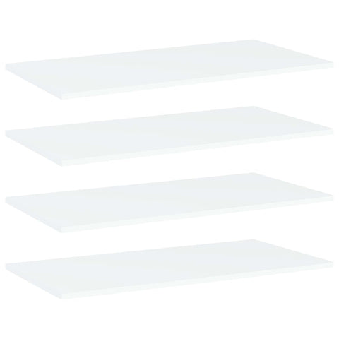 vidaXL Bookshelf Boards 4 pcs White 80x40x1.5 cm Engineered Wood