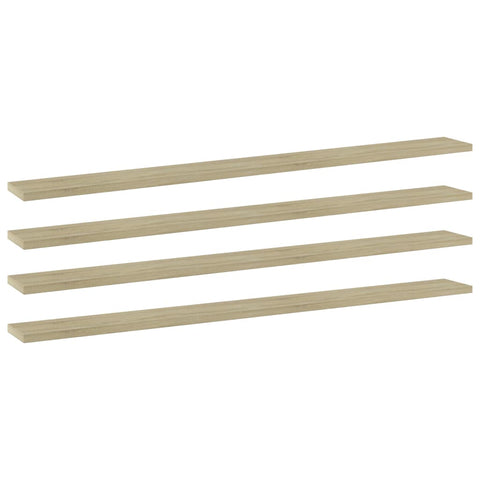 vidaXL Bookshelf Boards 4 pcs Sonoma Oak 100x10x1.5 cm Engineered Wood