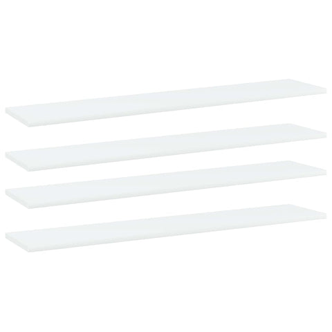 vidaXL Bookshelf Boards 4 pcs White 100x20x1.5 cm Engineered Wood