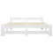 vidaXL Bed Frame without Mattress White Solid Pine Wood 140x200 cm