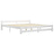 vidaXL Bed Frame without Mattress White Solid Pine Wood 200x200 cm