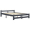 vidaXL Bed Frame without Mattress Dark Grey Solid Pine Wood 140x200 cm
