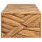 vidaXL Coffee Table Erosion Solid Teak Wood 110x35x38 cm