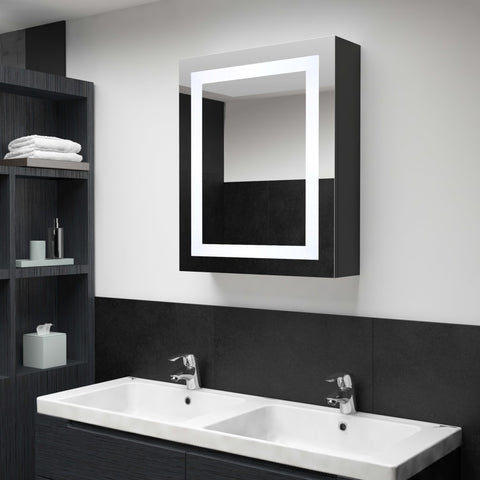 vidaXL LED Bathroom Mirror Cabinet 50x13x70 cm