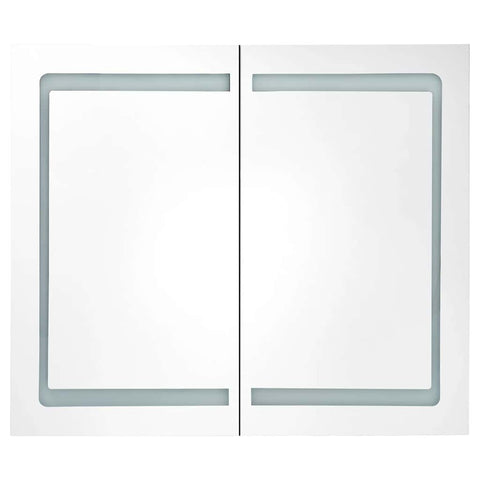 vidaXL LED Bathroom Mirror Cabinet 80x12.2x68 cm