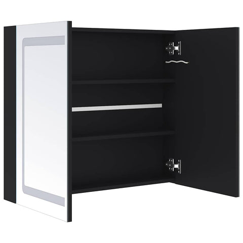 vidaXL LED Bathroom Mirror Cabinet 80x12.2x68 cm