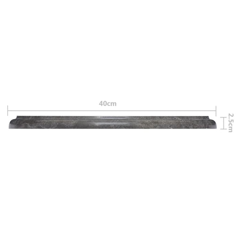 vidaXL Table Top Black Ø40x2.5 cm Marble