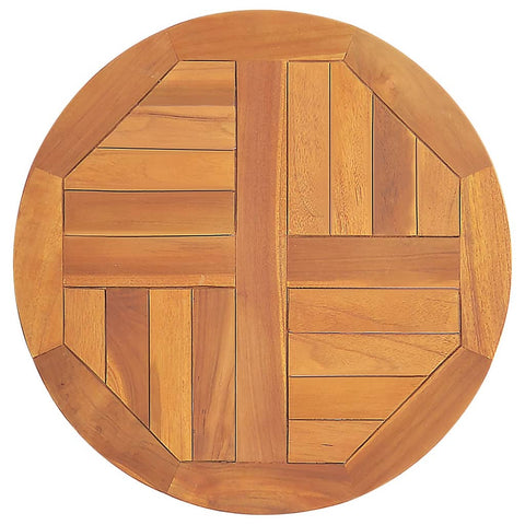 vidaXL Table Top Solid Teak Wood Round 2.5 cm 50 cm