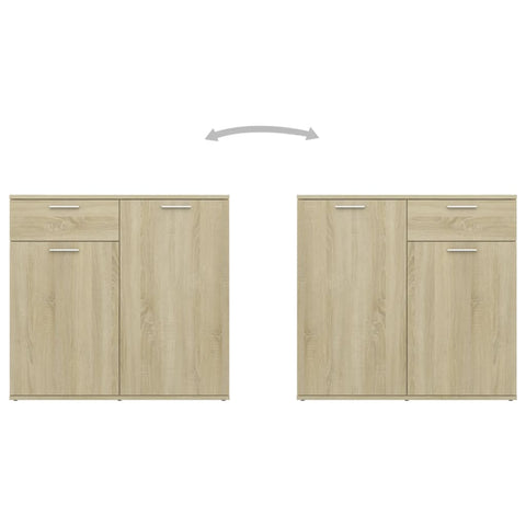 vidaXL Sideboard Sonoma Oak 80x36x75 cm Engineered Wood