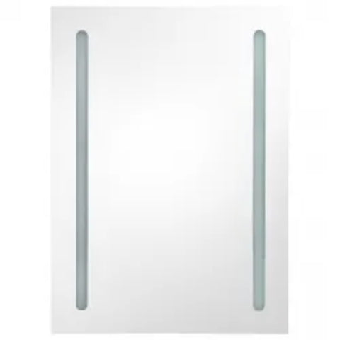 vidaXL LED Bathroom Mirror Cabinet Grey 50x13x70 cm