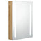 vidaXL LED Bathroom Mirror Cabinet Oak 50x13x70 cm