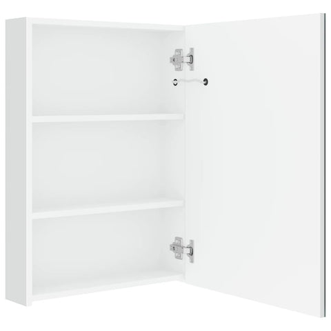 vidaXL LED Bathroom Mirror Cabinet Shining White 50x13x70 cm