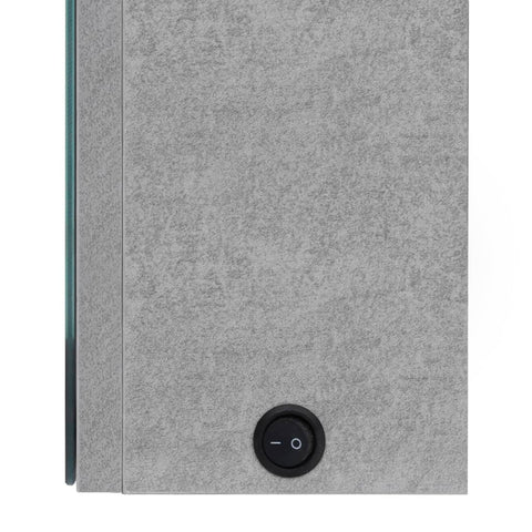 vidaXL LED Bathroom Mirror Cabinet Concrete Grey 80x12x68 cm