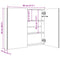 vidaXL LED Bathroom Mirror Cabinet Grey 80x12x68 cm