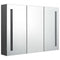 vidaXL LED Bathroom Mirror Cabinet 89x14x62 cm Grey